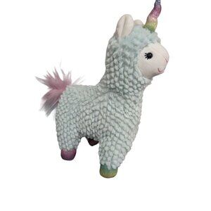 GUND Llama unicorn plush stuffed animal Cotton candy sparkle feet and horn 12"
